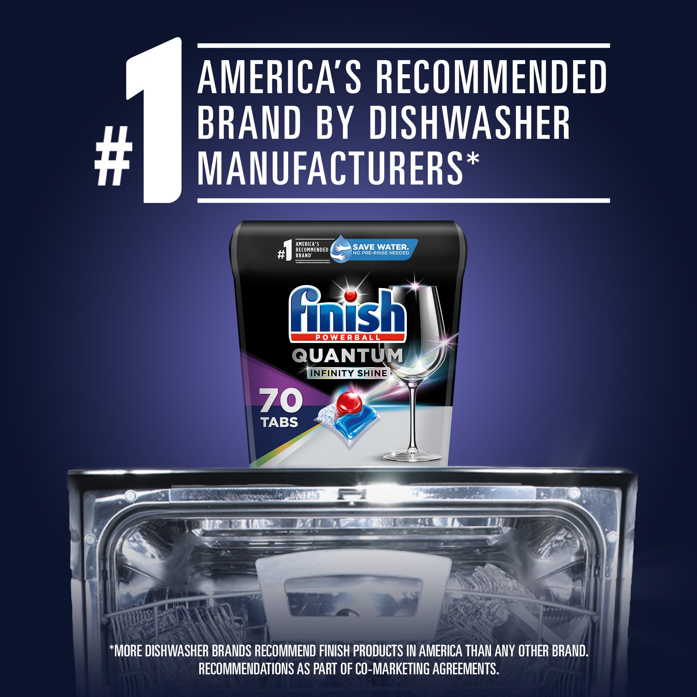 Finish Quantum Infinity Shine 70 Count Dishwasher Detergent