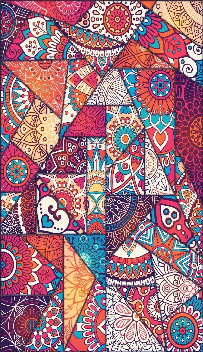 Homemania Printed Rug, 25% Polyester, 75% Cotton, Multicolor