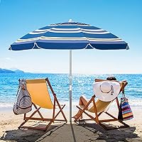 Bumblr 6.5ft Beach Umbrella with Sand Anchor & Tilt Mechanism Outdoor Sunshade Portable Umbrella with Carry Bag Wind…
