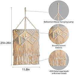 Bioaqua Boho Lamp Shade,Boho Hanging Lamp Handmade