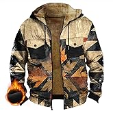 domirica Western Jackets For Cowboy Bull Graphic Tactical Long Sleeve Zipper Fleece Hooded Lightweight Mens Coat