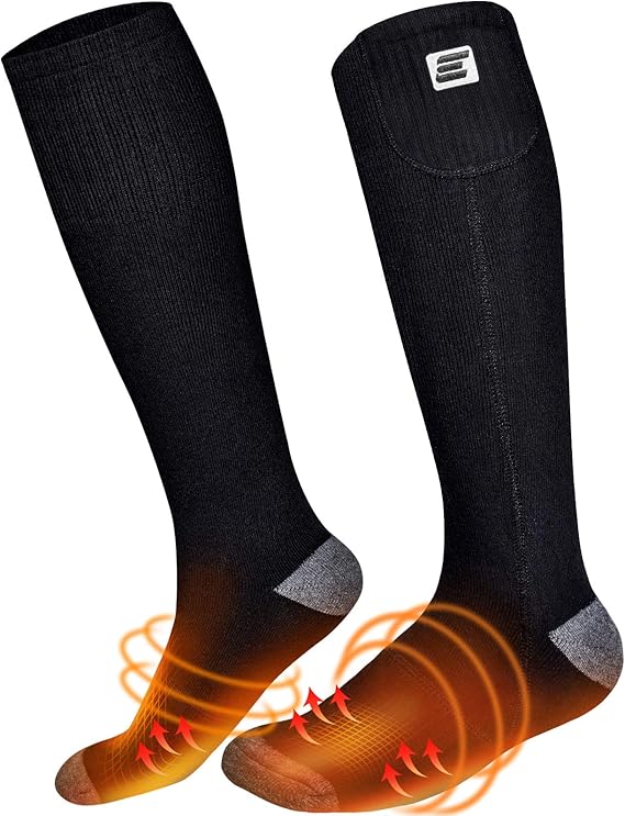 CRRXIN Upgraded Heated Socks,Rechargeable Battery Sock for