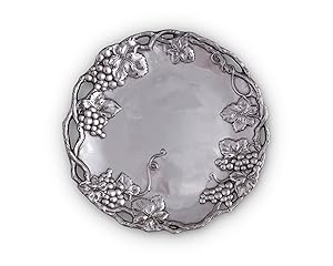 Arthur Court Designs Aluminum Grape 15" Round Tray