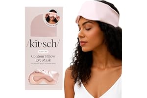 Kitsch Contour Pillow Eye Mask – Softer Than Silk Eye Mask for Sleeping, Blindfold Sleep Masks for Women & Men, No Eye Pressure, Lightweight, Eye Care, Travel Essentials - Blush