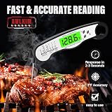 AWLKIM Instant Read Digital Meat Thermometer Waterproof Backlight view 2