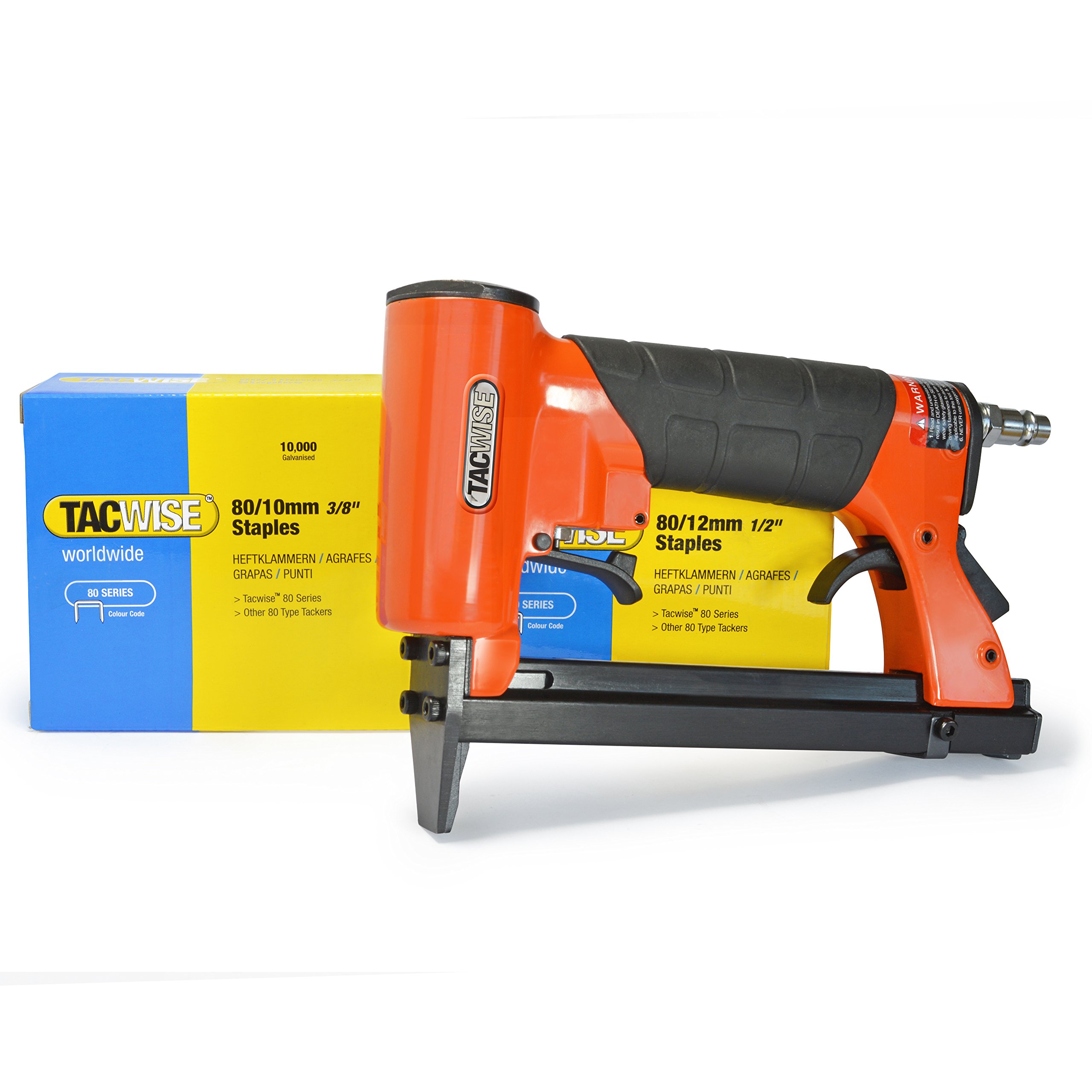Tacwise 1288 A8016V Upholstery Air Stapler Bundle with 20,000 x 10-12mm Staples, Uses Type 80 / 4 - 16 mm Staples