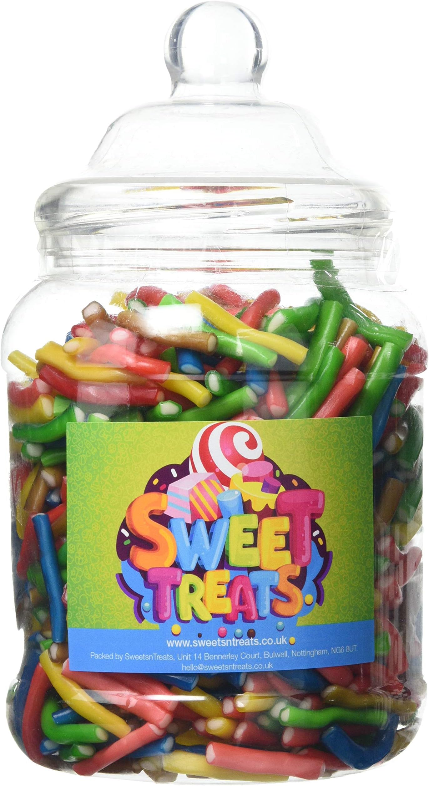 Mr Tubbys Mini Assorted Pencils Suitable for Vegans Sweets n Treats Green Label Large Jar, 1500 gram