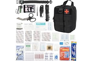 GYXZ 246 Pieces Survival First Aid Kit with Molle System Outdoor Gear Emergency Kits Trauma Bag for Earthquake, Outdoor Adventure, Hiking, Camping Boat Hunting