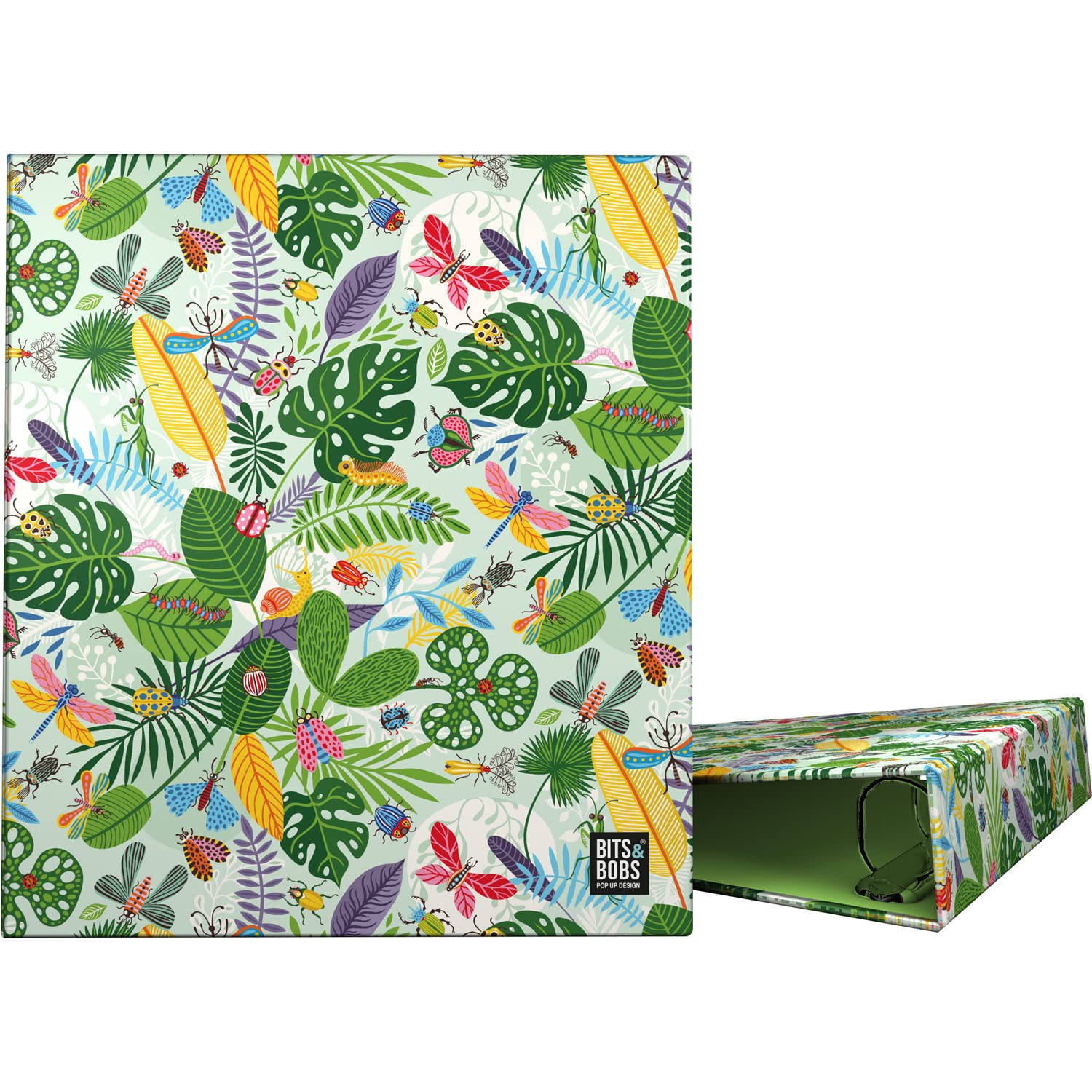 Grafoplás | A4 Ring Binder | 4 Mixed Rings 40mm | Bits&Bobs Pop Up Desing Collection | Bugs | Soft Touch | FSC Certified