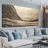 WINKAILIN Abstract Canvas Wall Art Modern Wall Decor Brown and Grey Artwork for Bedroom Dining Room Big Painting for Living Room 29x58 Inch