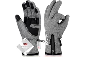 Balhvit -10℉ Waterproof Winter Gloves for Men & Women, 5-Layer Ski & Snow Gloves for Cold Weather, Breathable Warm Gloves with Touch Screen Fingers