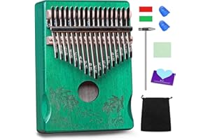 Lydesy Kalimba 17 Keys Thumb Piano Solid Wood Mbira Finger Piano for Beginners with Tuning Hammer, Study Guide, Storage Bag - Gift for Adults & Kids