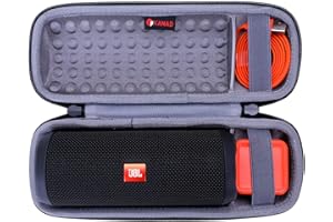 XANAD Case for JBL Flip 4/3 or Flip Essential 2/1 or Sonos Roam 2/1 Waterproof Portable Bluetooth Speaker Speaker Hard Storage Carrying Protective Bag Grey