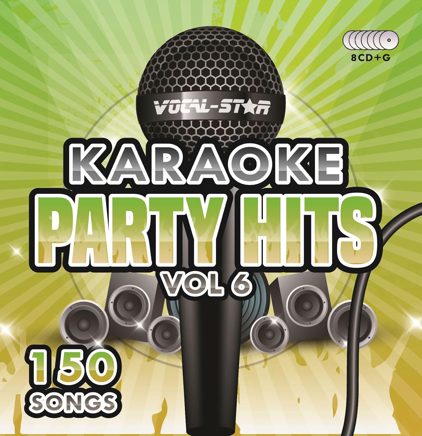Karaoke Party Hits Vol 6 CDG CD+G Disc Set 150 Songs on 8 Discs