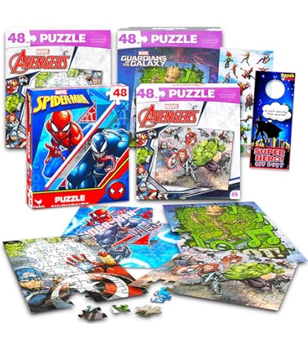 Amazon.com: Marvel Heroes Premier Puzzles Set - Bundle with 4