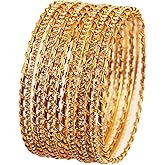 Touchstone "Golden Bangle Collection Indian Bollywood Rhinestone Charming Look Designer Jewelry Bangle Bracelets for Women in Antique Gold Or White Tone