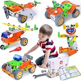 W WISE BLOCK 164 PCS Building Toys for Kids Ages 4-8 8-12, Educational STEM Activities, Erector Set Building Blocks, Construction Creative Games for Boys and Girls