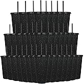 Suertestarry Tumbler with Straw and Lid,Water Bottle Iced Coffee Travel Mug Cup,Reusable Plastic Cups,Perfect for Parties,Birthdays… (Black Glitter, 36 pack)