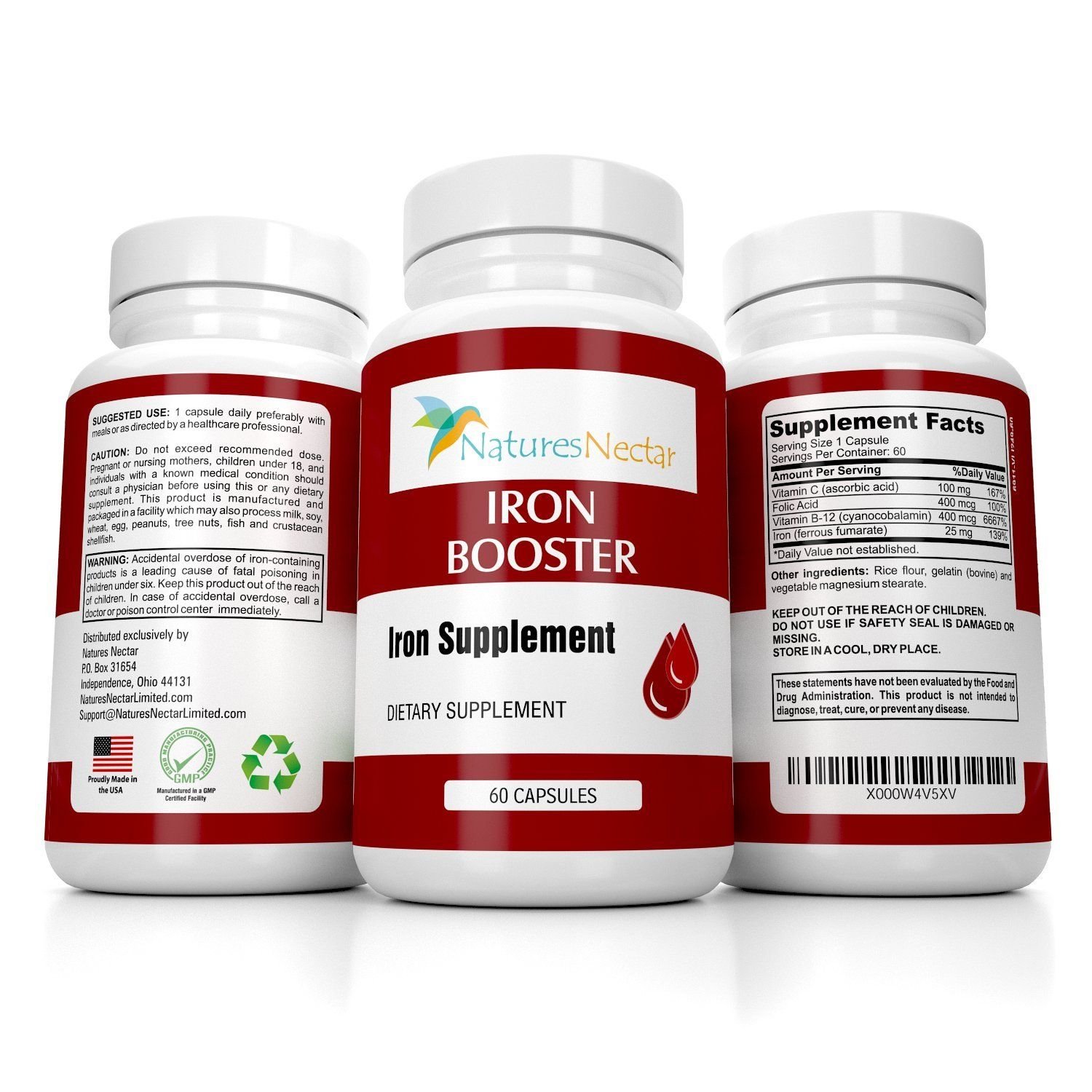 Buy Natures Nectar Blood Builder Iron Booster Supplement With