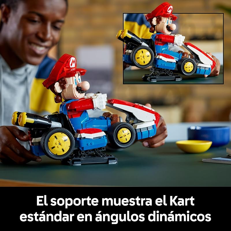 Mario Kart: Mario and Kart Standard - Modelo de carro para adultos com figura articulada - Nintendo set para fãs de videogames - Gamer Gift 72037