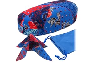 MyEyeglassCase Hard Sunglasses case - Women Glasses Case Holder - Large Durable Eyeglass Case Hard Shell with Pouch & Cloth