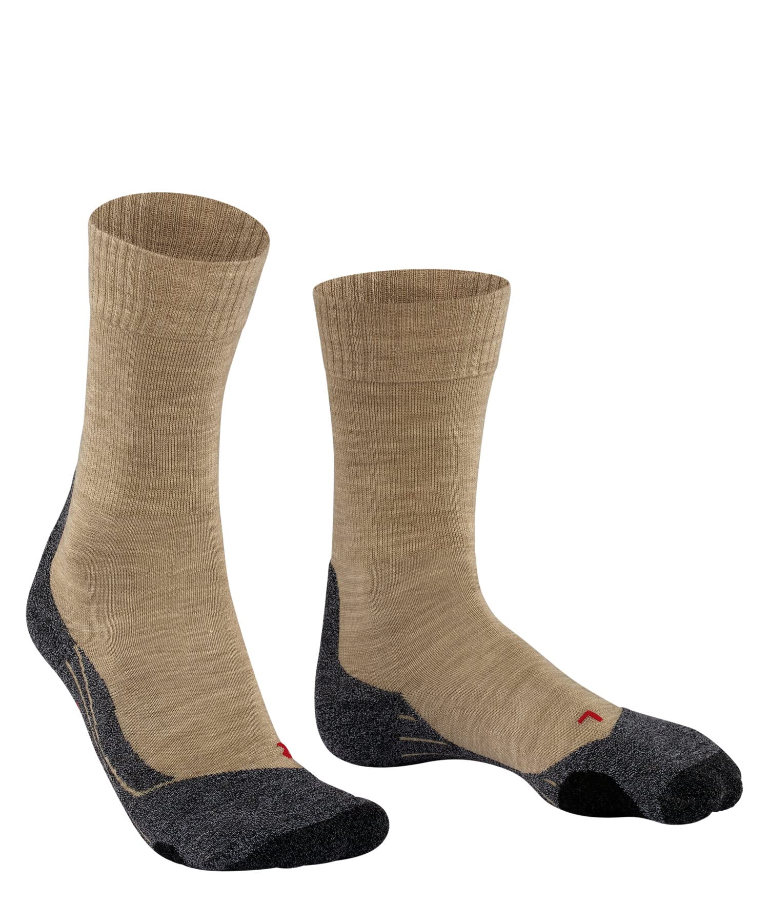 FALKE Herren Wandersocken TK2 Explore M So Wolle Funktionsmaterial antiblasen dick 1 Paar, Beige Nature Melange 4100-O, 44-45 7
