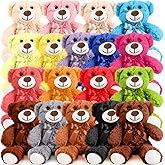 Liliful 18 Pcs 14 Inch Valentine's Bear Stuffed Animals Toys Bulk Baby Shower Soft Plush Bear Gifts for Valentine‘s Birthday Party Favor Wedding Multicolor Unisex Plush Toys (Vibrant Color)
