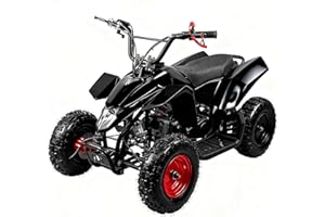 NAKTO Kids Gas ATV, 50CC 2-Stroke Mini Gas 4 Wheeler for Kids with Front & Rear Disc Brake, with Speed Control Weight Support Up to 300 LBS (Santa)