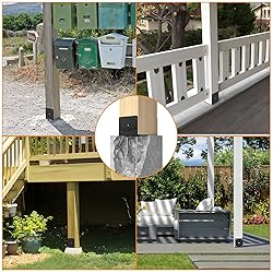 FMhotu 8x8 Concrete Post Base(4 PCS), Deck Post