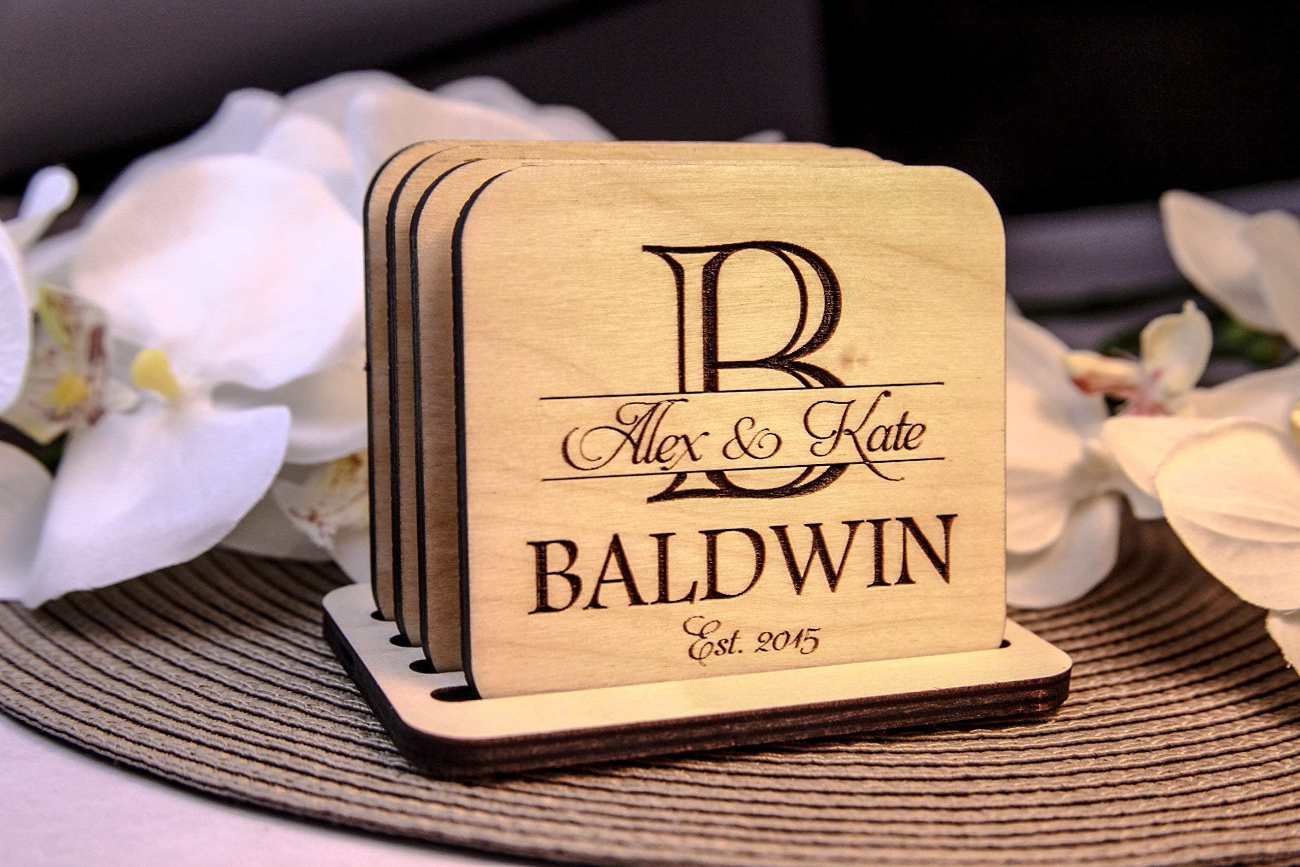 Imprint Initial Personalized Coasters