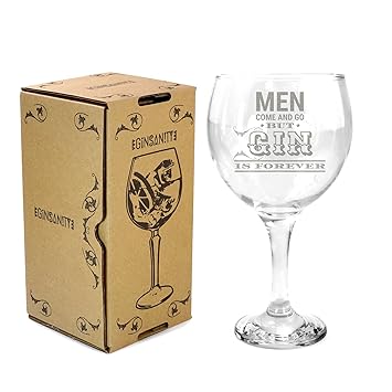 Ginsanity [645 ml Copa Glas Gin und Tonic [G&T] Balloon Gläser Für Cocktails und Geschenkbox - Men Come and Go