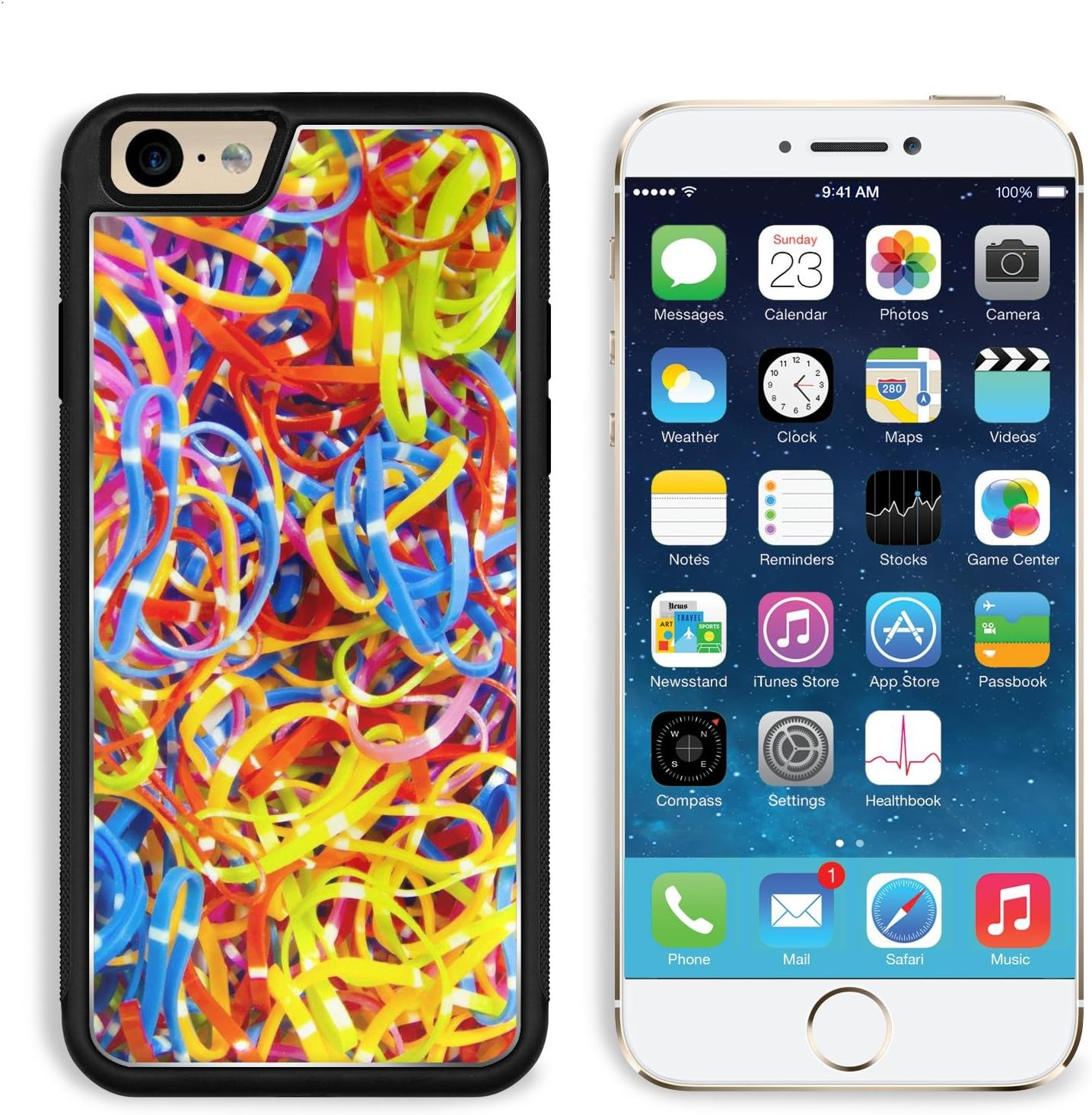 MSD Premium Apple iPhone 6 iPhone 6S Aluminum Backplate Bumper Snap Case IMAGE 21803447 Colourful rubber bands