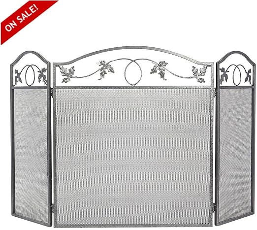 Amazon Com Skroutz Iron Fireplace Screen 3 Panel Wrought Outdoor
