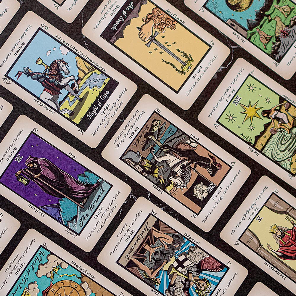Joyadora Tarot Cards for Beginners - Tarot Deck -Tarot Cards with Meanings On Them - Includes Tarot Wrap for Deck Storage