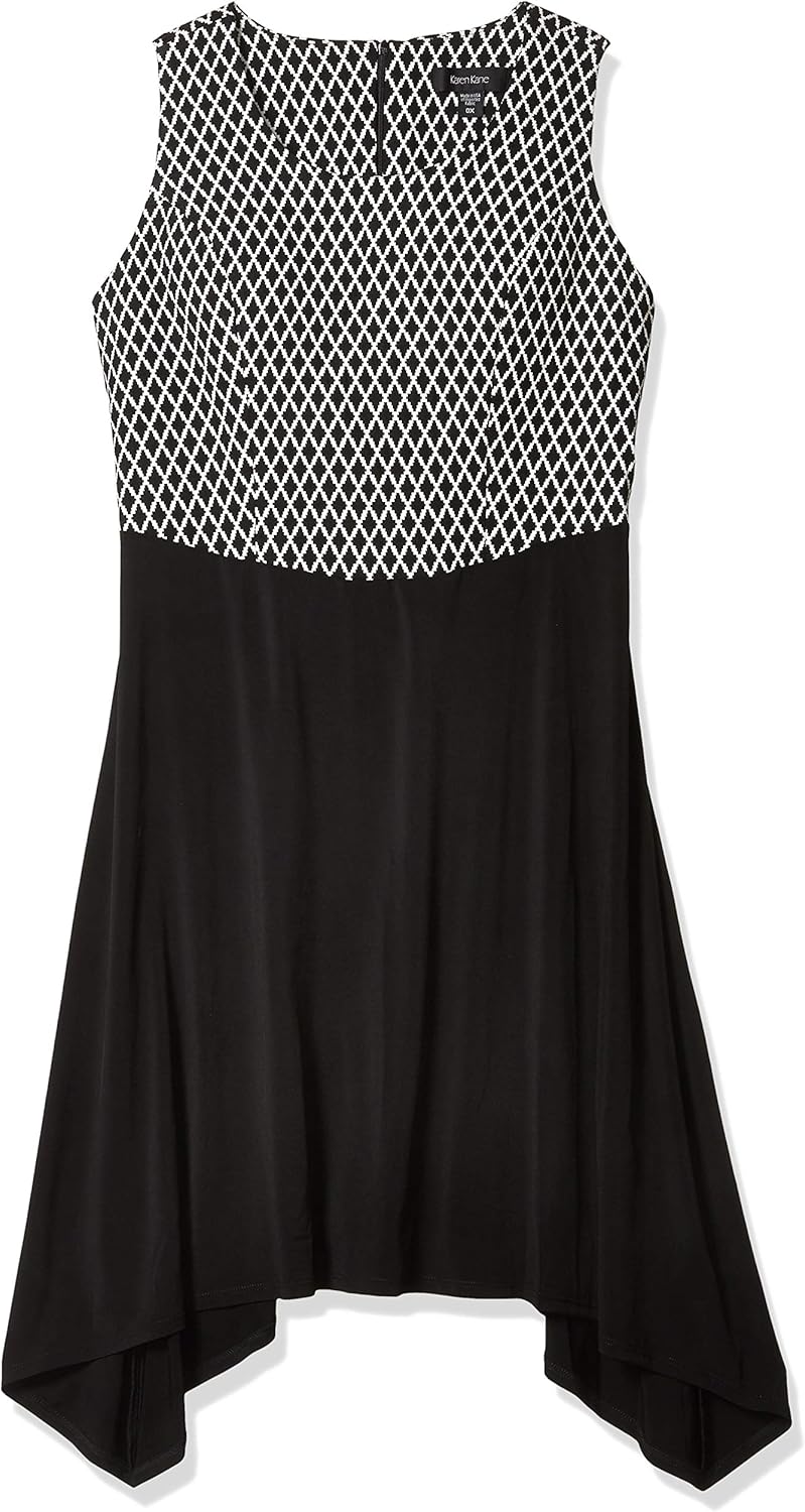 black and white handkerchief dress