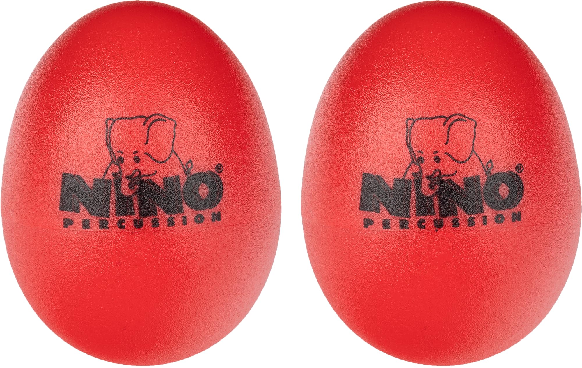 Nino Percussion Egg Shaker Pair - 2 Rattle Eggs for Children from 3 Years - Musical Instrument - Gift Idea - Plastic, Red (NINO540R-2)