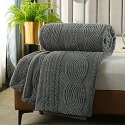 PU MEI Sherpa Throw Blanket for Couch Sofa