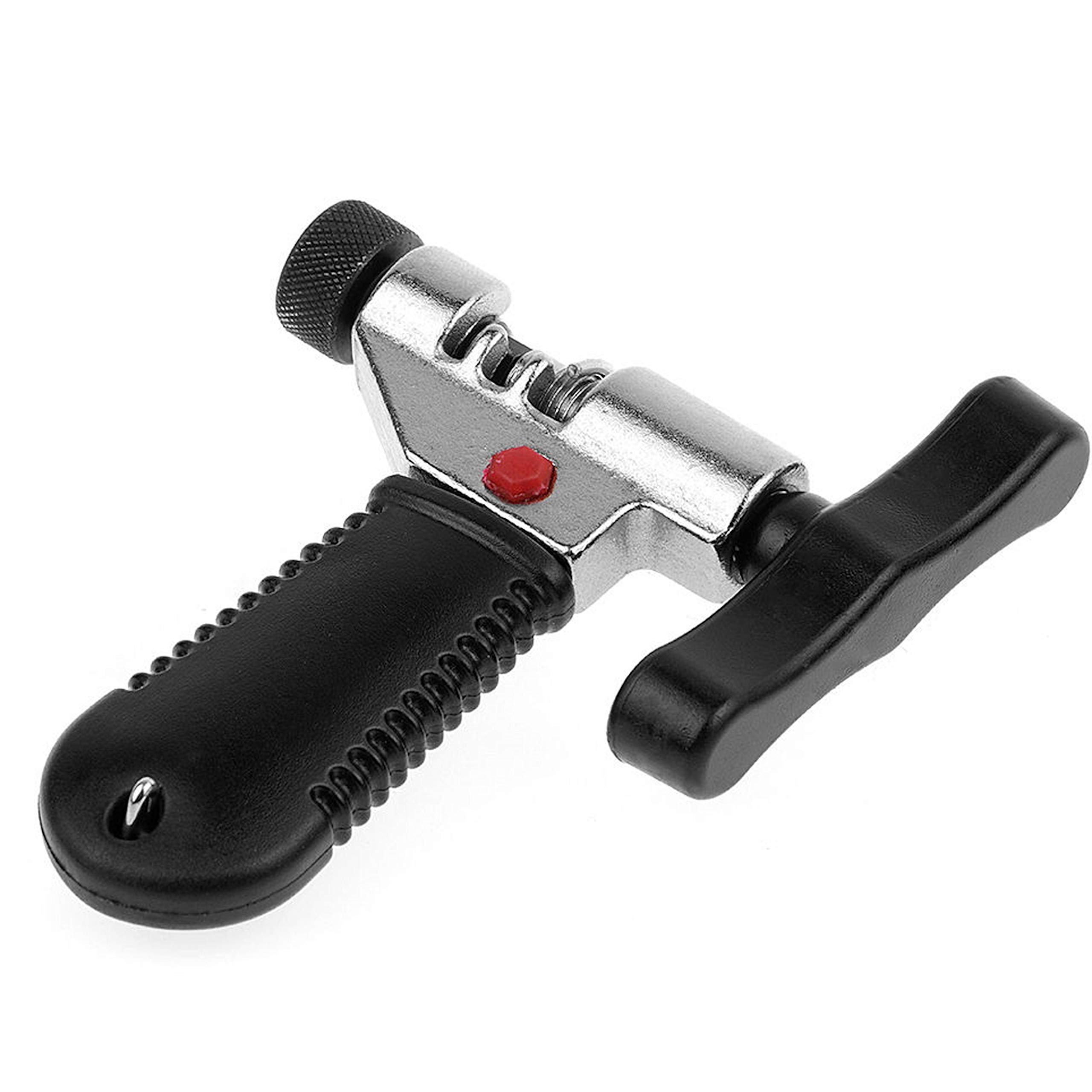 LUPO Bike Chain Tool Splitter Breaker, Universal for 7 8 9 10 11 Speed Chains, Link Repair Removal with Backup Stainless Steel Pin, Bicycle Chain Splitter Rivet Remover for Road Mountain Bike