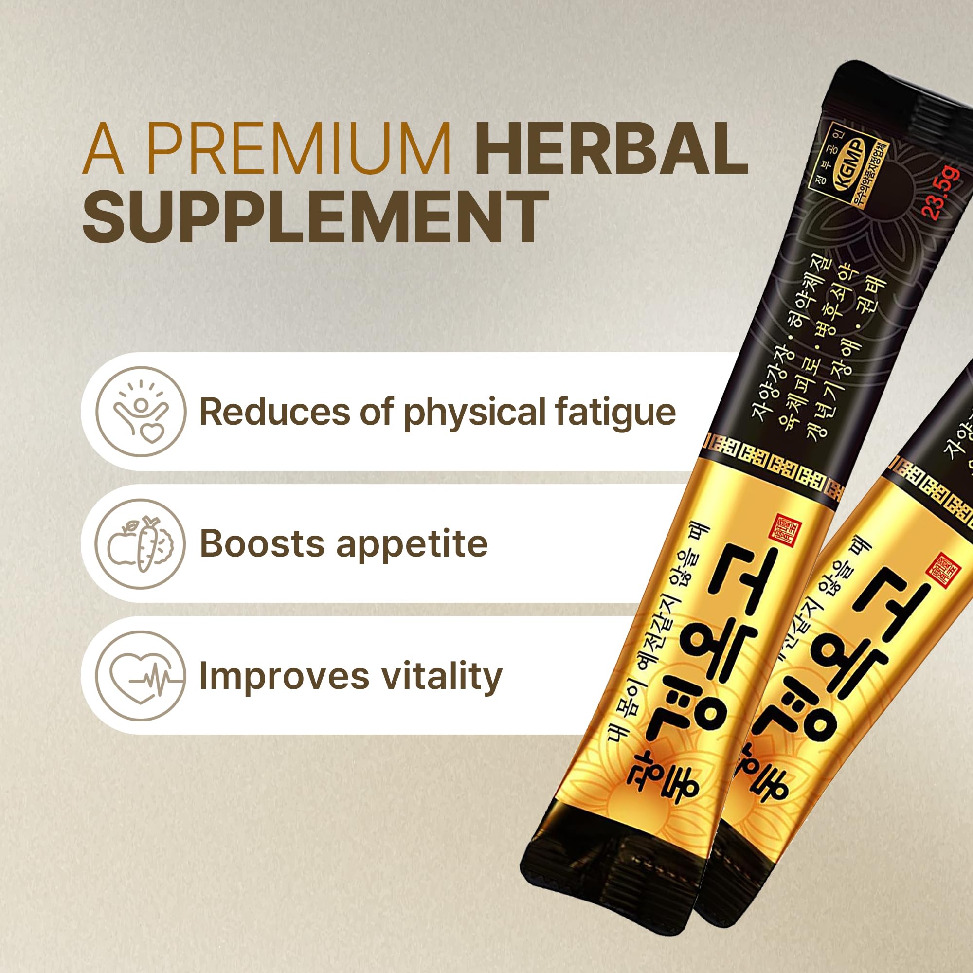 KWANGDONG Kyung Ok Ko Premium Korean Herbal Supplment with Natural Ingredients, Natural Energy Booster for Men & Women 60P