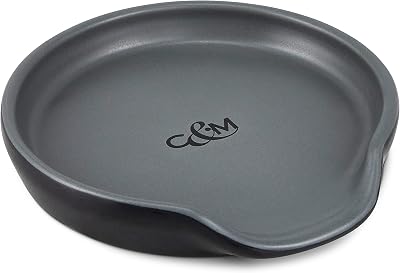 Cole & Mason Duxford Black/Grey Spoon Rest Ceramic Utensil Holder