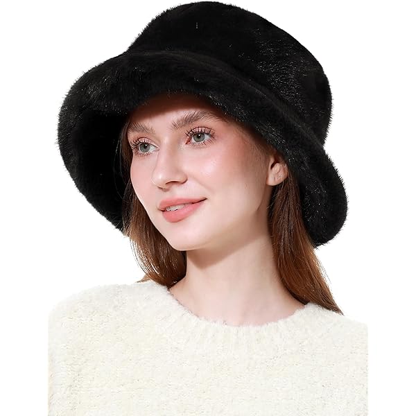 Umeepar Winter Faux Fur Fuzzy Emmer Hoed Fluffy Harige Warme Hoed voor