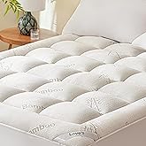 Love's cabin Twin Mattress Topper Viscose Derived from Bamboo, Thick Pillow Top Mattress Pad with Stretchable Pockets for 8"-20" Mattress, Soft Breathable Cooling Mattress Topper for Hot Sleepers