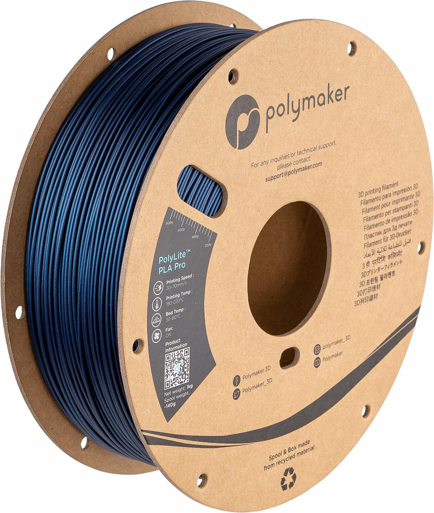 Polymaker PLA PRO Filament 1.75mm Metallic