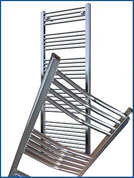 Radiador de baño LIDYA cromo 1000 x 400 mm. curvada toallero calentador de toallas