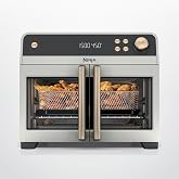 Ninja French Door Premier Air Fry Oven, Amazon Exclusive Bone &amp; Champagne | 450F cyclonic air, PFAS-free surface, Air fry, sear crisp, bake, broil, toast, dehydrate, FO101WH1