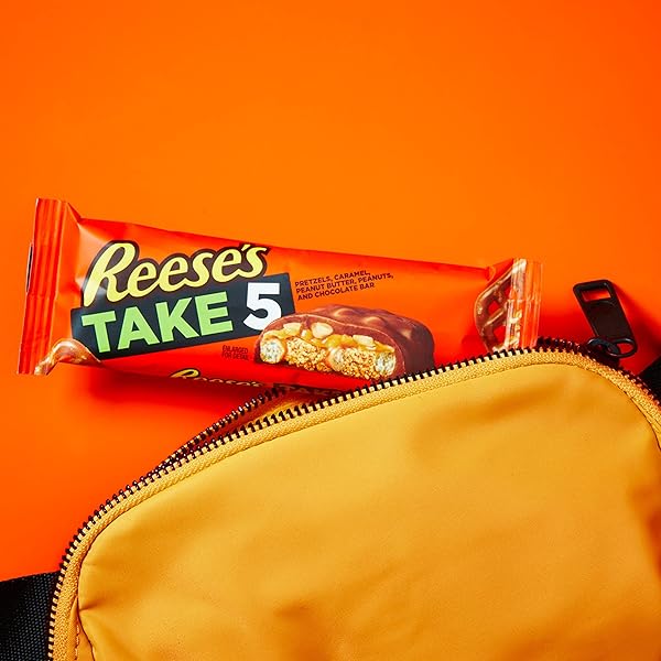 REESE’S TAKE 5 PRETZEL, PEANUT AND CHOCOLATE CANDY BARS, 1.5 OZ (18 COUNT)