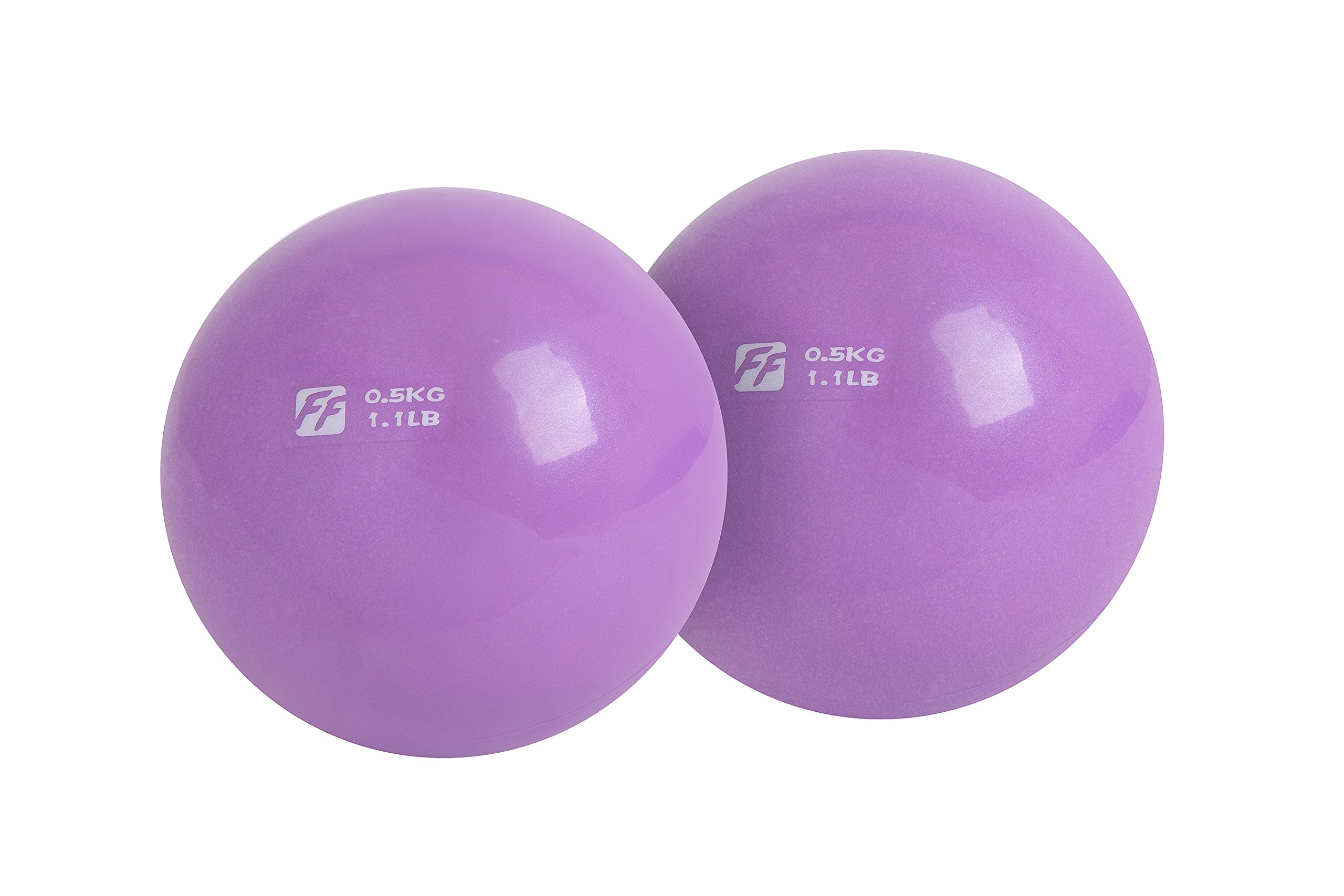 FunctionalFitness Weighted Soft Pilates Yoga Toning Ball Pair - 2 x 0.5kg