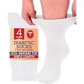 Hugh Ugoli Diabetic Ankle Socks for Women, Bamboo, Thin, Seamless, 4-8 Pair | Non-Binding, Super Soft, Wide Loose, Moisture Wicking, Breathable, Arch Support, Edema Neuropathy, Wide Calf, Stretchable