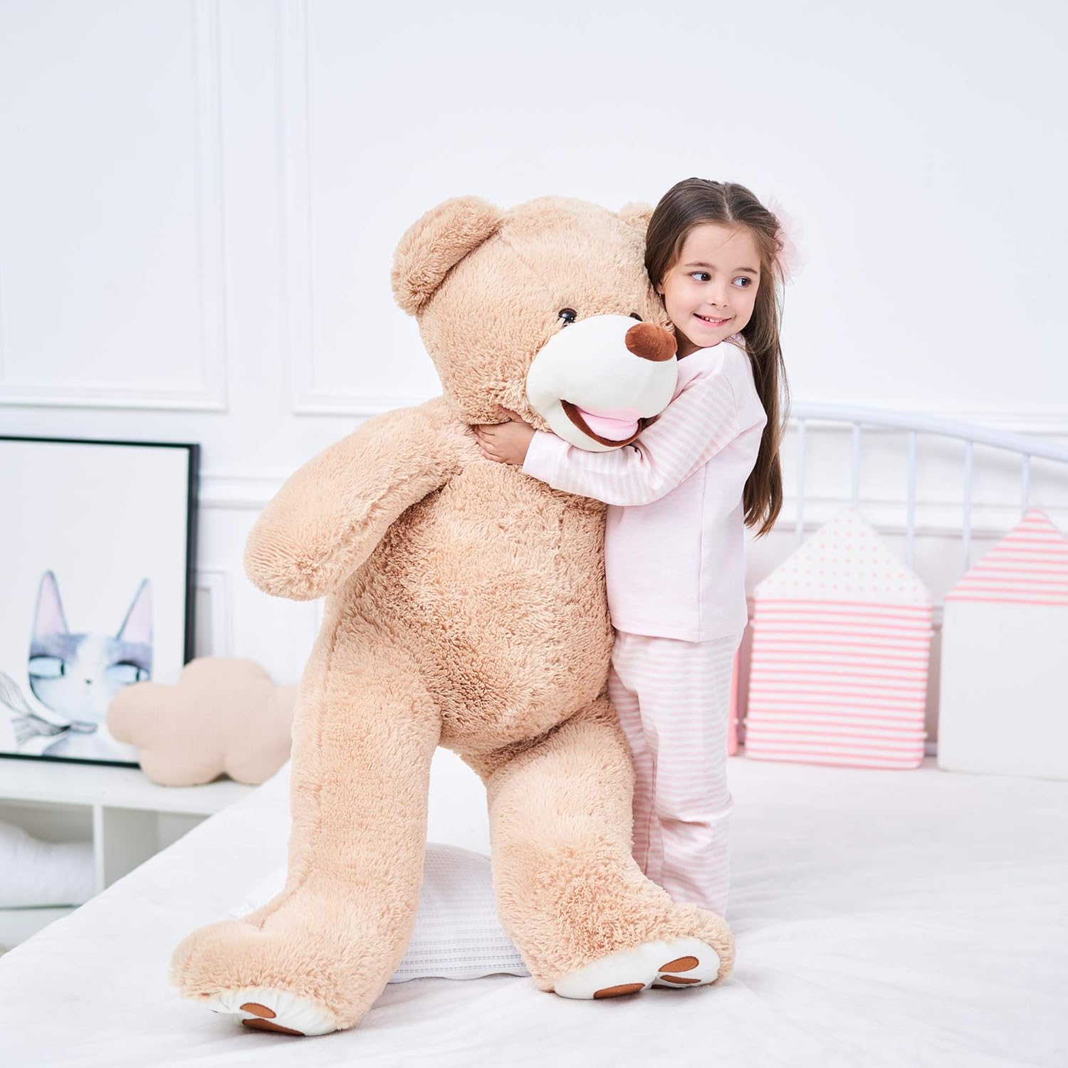 IKASA Giant Teddy Bear Plush Toy Stuffed Animals (Brown, 39 inches): Toys & Games