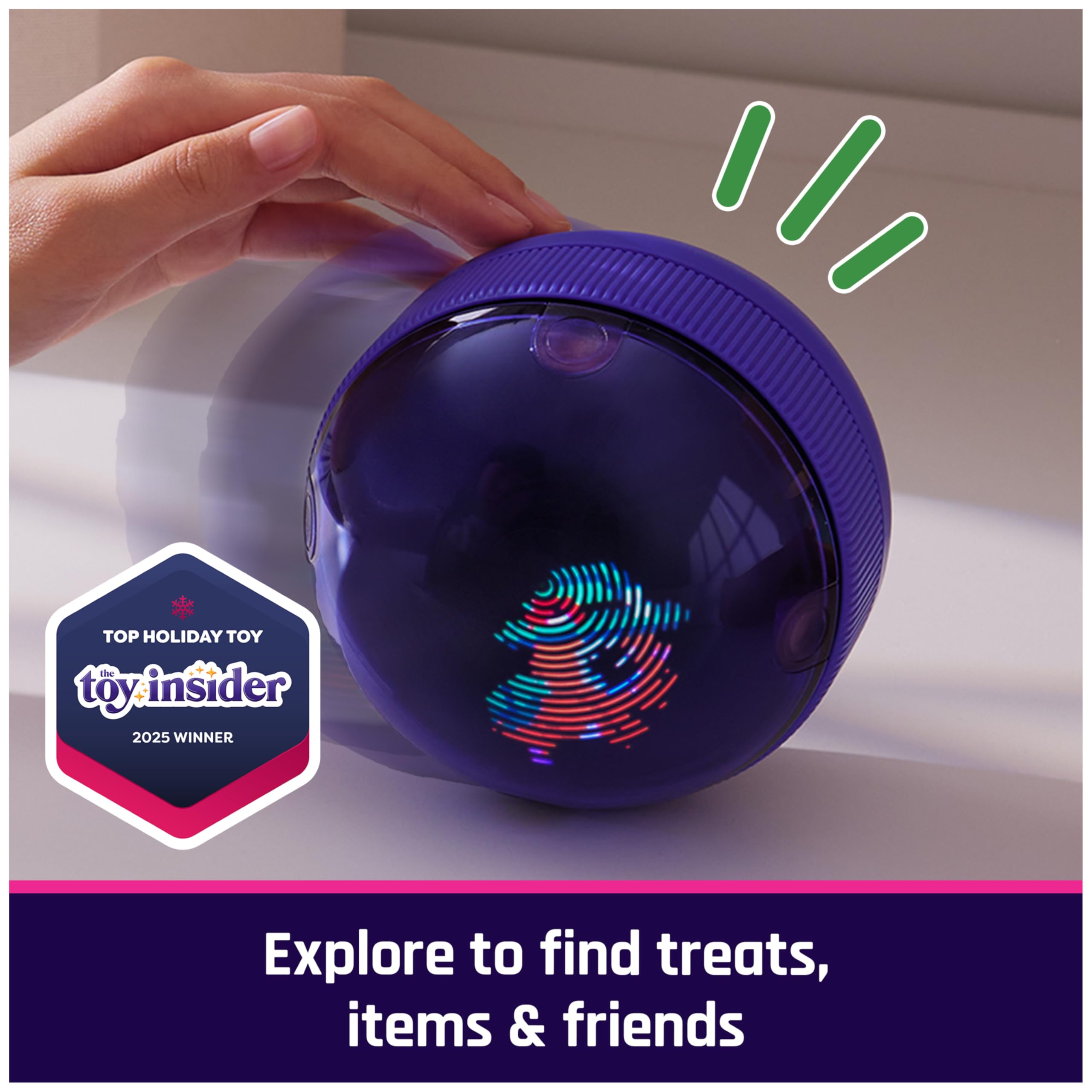 BITZEE, Hamster Ball Interactive Toy Hamster with Over 20 Hamsters Inside, Rolls & Reacts to Touch, Digital Pet Gifts & Stocking Stuffers for Kids